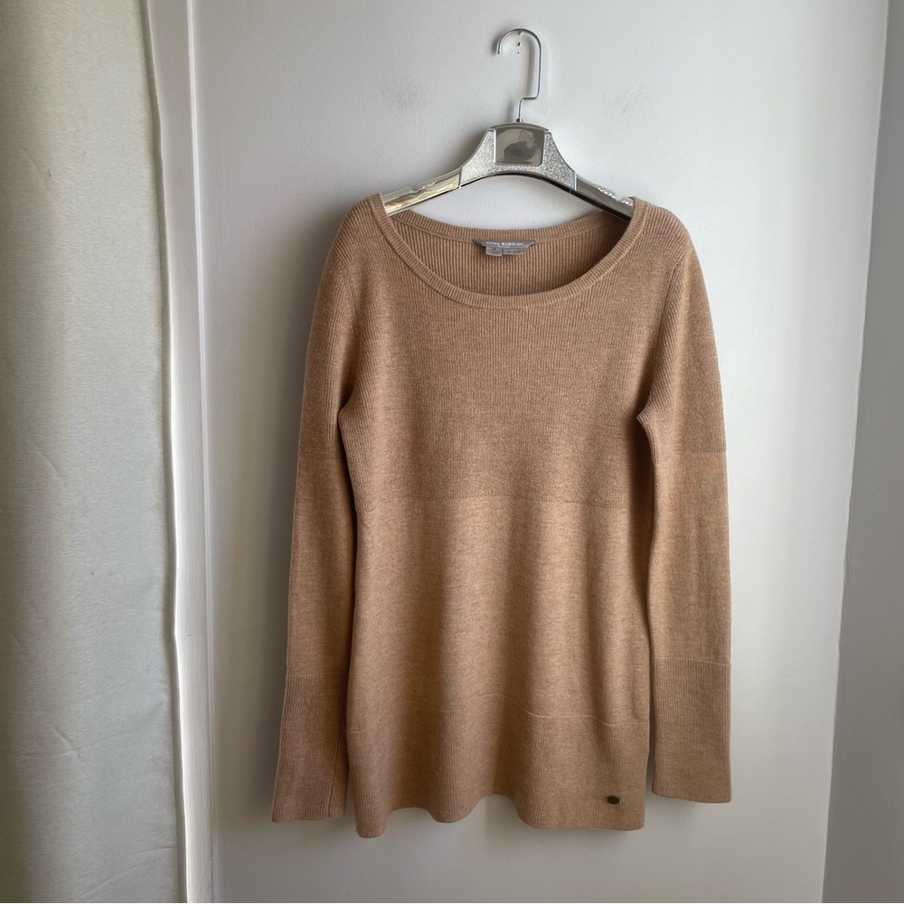 Merino Wool Blend Beige Sweater Pullover-Royal Robbins-Minimalist size M